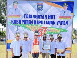 Bupati Berikan Juara 1 Lomba Video Konten Kreatif Kepada ANP.ID di HUT Yapen ke-57 Ceritakan Sejarah Pendidikan ODO dan Budaya Suku Busami