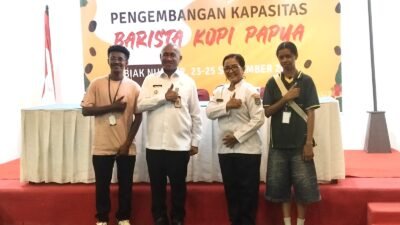 Dua Peserta dari Yapen Ikuti Sertifikasi Barista Kopi Papua di Biak Numfor